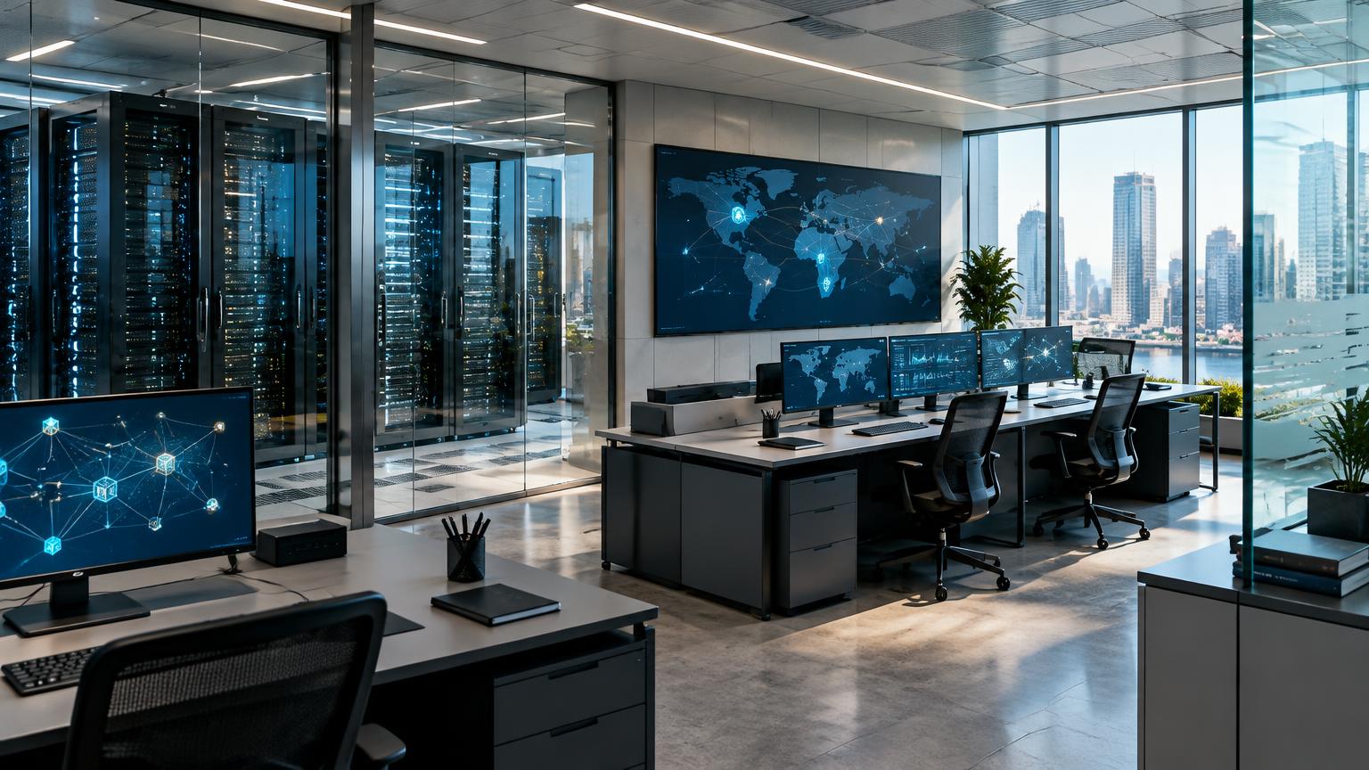 Illustrative financial infrastructure operations room