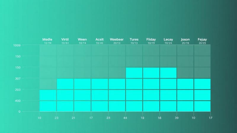 Calendar showing business days highlighted versus weekends and holidays