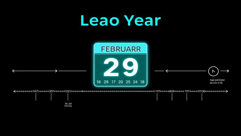 Diagram explaining leap year calculations and February 29th