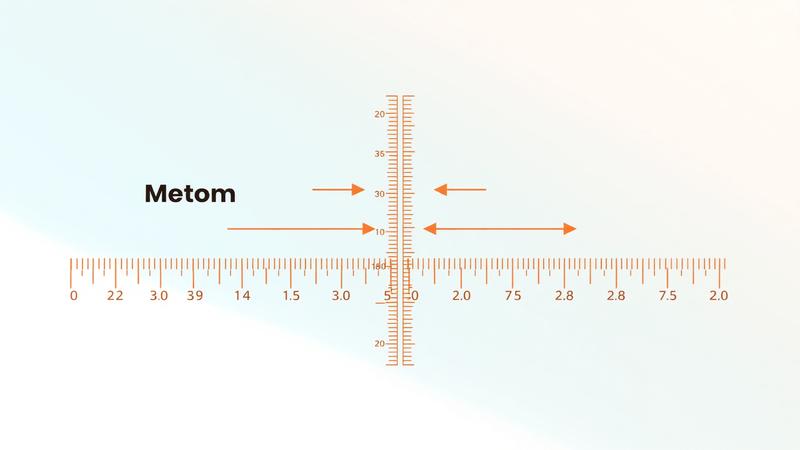 Visual comparison of metric and imperial measurement scales